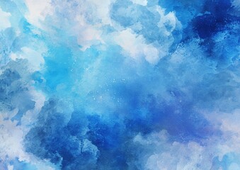 Fototapeta premium Beautiful Blue Watercolor Background. High quality