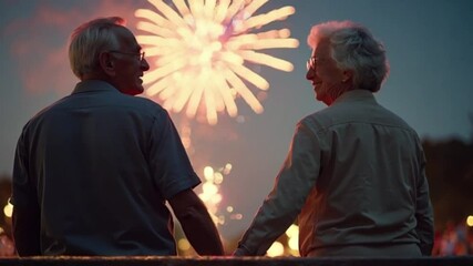 Celebrating Life's Milestones A Romantic Fireworks Display for Seniors