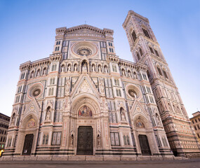 Florence - The cathedral of Santa Maria del Fiore at dusk.