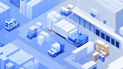 Obraz premium AI integration in logistics centers for seamless stock replenishment and order fulfillment.