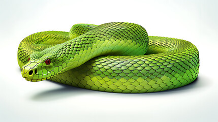 Fototapeta premium Green Snake with Scales – Vector Style