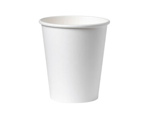 Plain white disposable paper cup with a simple cylindrical shape.