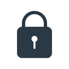 A closed padlock with a keyhole in the center.