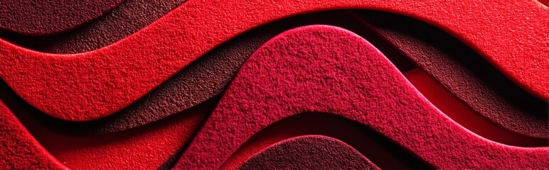 Rosso Levanto red sandstone inspired wavy abstract surface with vivid 3D texture