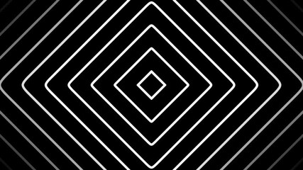 Elegant black and white geometric diamond pattern abstract motion graphics for creative content production - Powered by Adobe