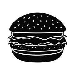 big hamburger isolated