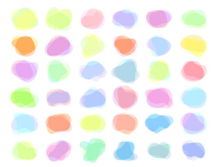 colorful shape set　有機的流体　流体シェイプセット　タイトルデザイン