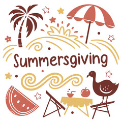SUMMERSGIVING vector illustration