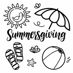SUMMERSGIVING vector illustration