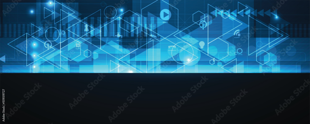 Aufkleber Abstract modern technology and science concept background