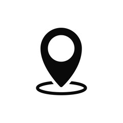 Pinpoint icon flat vector template design, Location and destination map pin icon sign