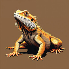 Obraz premium Detailed Illustration of a Bearded Dragon