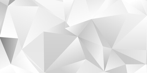 3D white geometric abstract background overlap layer on bright space with cutout decoration. Minimalist graphic design element modern polygon style concept for banner, flyer, card, cover, or brochure