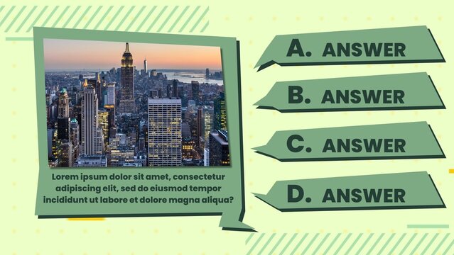 Quiz Game Show Question and Answers Template