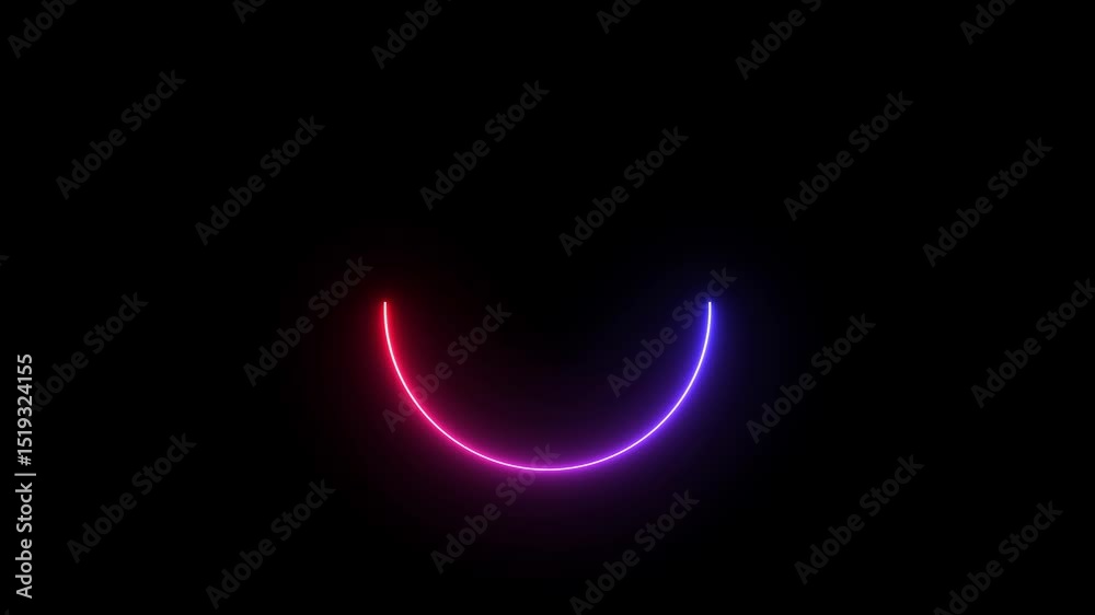 Poster glowing neon loading circle animation featuring a stylish light frame. smooth loop video with vibran