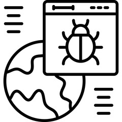 Bug Icon Vector Element