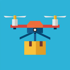 Drone Delivery Vector