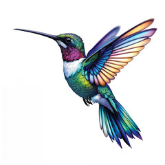 Fototapeta premium Hummingbird vector illustration isolated