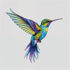 Obraz premium Hummingbird vector illustration isolated