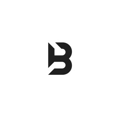 Abstract Letter B Logo Design with Modern and Minimalist Style