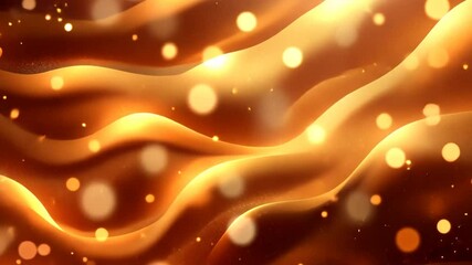 Golden, wavy abstract background