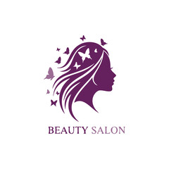 Beauty woman logo template 