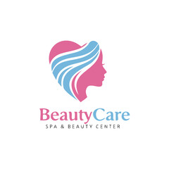 Beauty woman logo template 