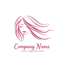 Beauty woman logo template 