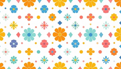 Obraz premium Colorful Floral Pattern Background