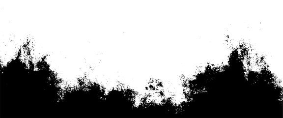 Vector abstract grunge stripe of spilt black paint background