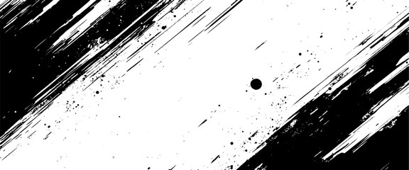 Plakat Vector abstract brushstroke grunge minimalist ink stroke art background