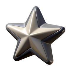 3d rendered beige and gray star isolated on transparent background isolated on white background
