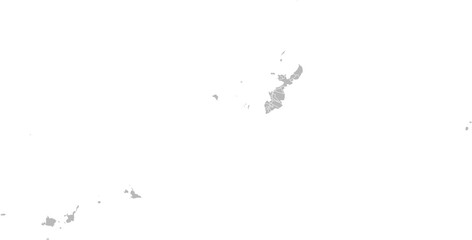 Okinawa, Japan &ndash; administrative vector map with municipality boundaries (Web Mercator projection, PPT-compatible & fully editable)