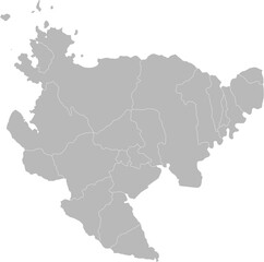 Saga, Japan – administrative vector map with municipality boundaries (Web Mercator projection, PPT-compatible & fully editable)