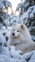 Obraz premium white dog