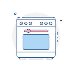 Fototapeta premium Modern electric oven, minimal design for home use.