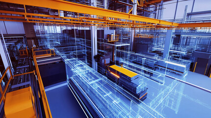 Automated logistics system in manufacturing enhanced by real-time machine learning.