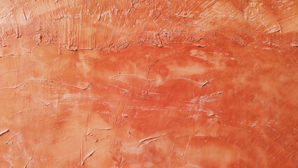 Old orange cement wall background in vintage style