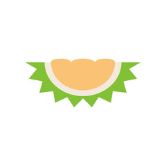 Durian fruit filled vector illustration. This icon is suitable for tropical fruit content, Southeast Asian food, exotic culinary visuals.