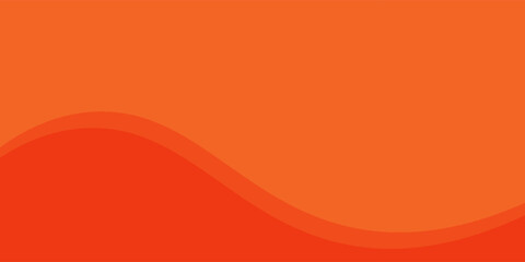 Orange background with smooth wave design. The background features a vibrant orange color and a soft gradient texture. Minimal abstract wavy gradient vector background