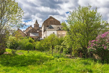 the village of Nasbinals in the Aubrac region