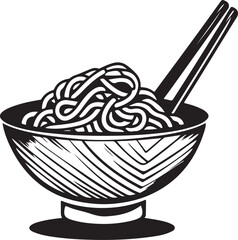 Noodles Bowl Vector