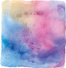 Obraz premium Soft Watercolor Pastel Square Clipart with Hand-Painted Gradient on White Background