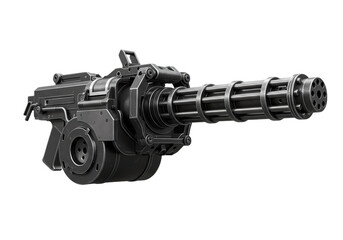 Heavy Machine Gun Powerful Weaponry isolated on transparent baackground