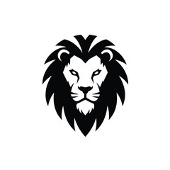 Lion Head Silhouette Vector Illustration for Logo Icon or Graphic Design