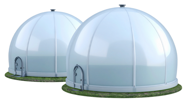 large bulbous domes isolated on transparent background.