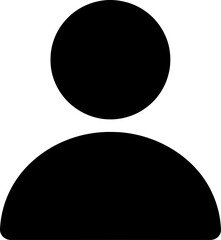 people icon. Monochrome icon. Profile user icon