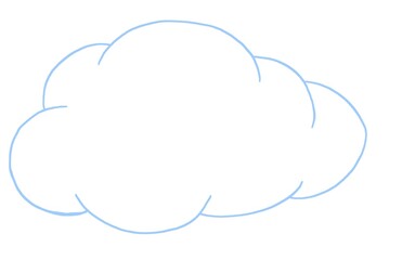 白い雲のイラスト