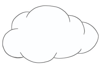 白い雲のイラスト
