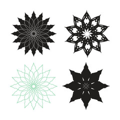 Set of floral flower pattern illustration vector design. 